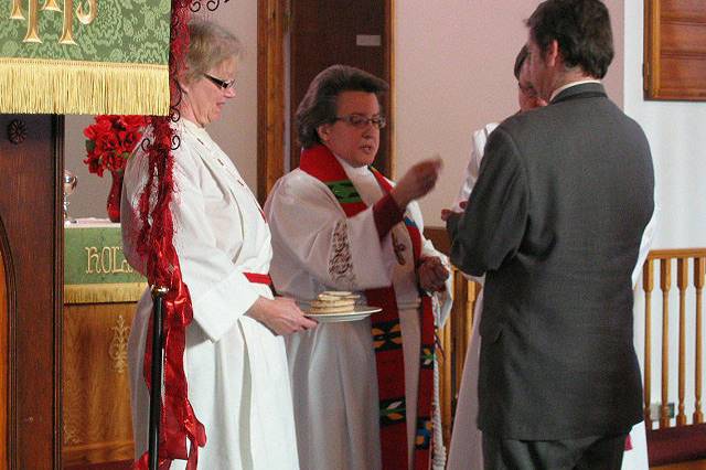 Giving Holy Communion to a newly married couple