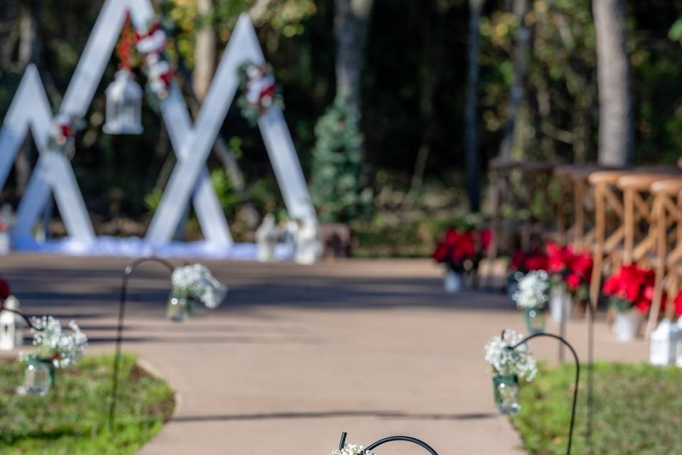 Walkway to ceremony