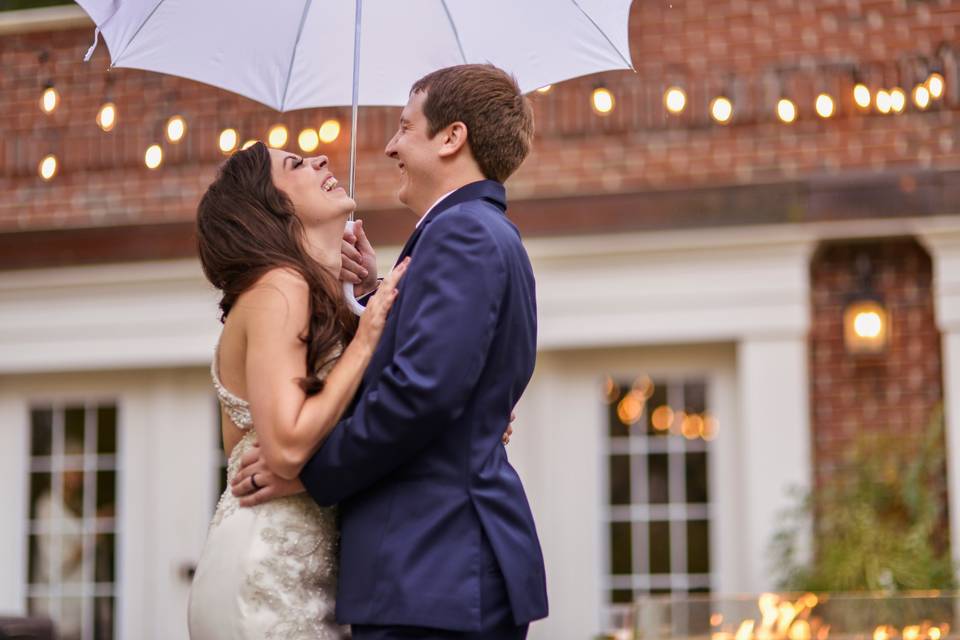 Rainy day wedding