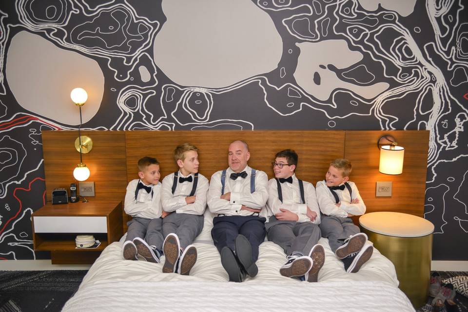 Groom with his sons