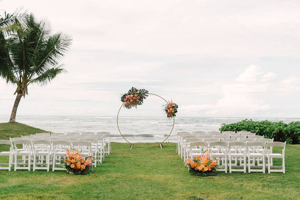 Loulu palm tropical ceremony