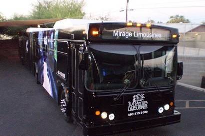 The largest party bus in AZ. seventy feet long, this beauty can hold 65 passengers in style.