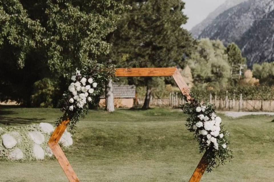 Arch and backdrop