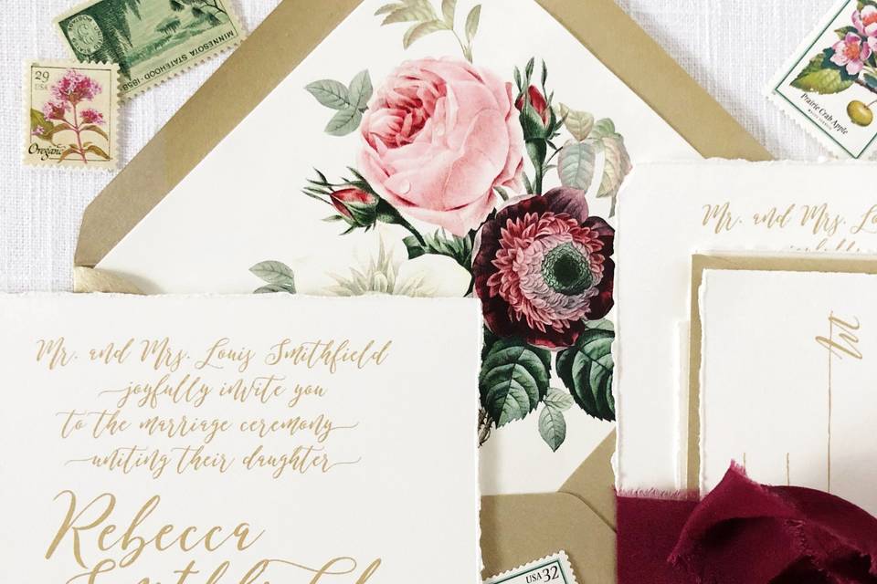 Winter wedding invitations