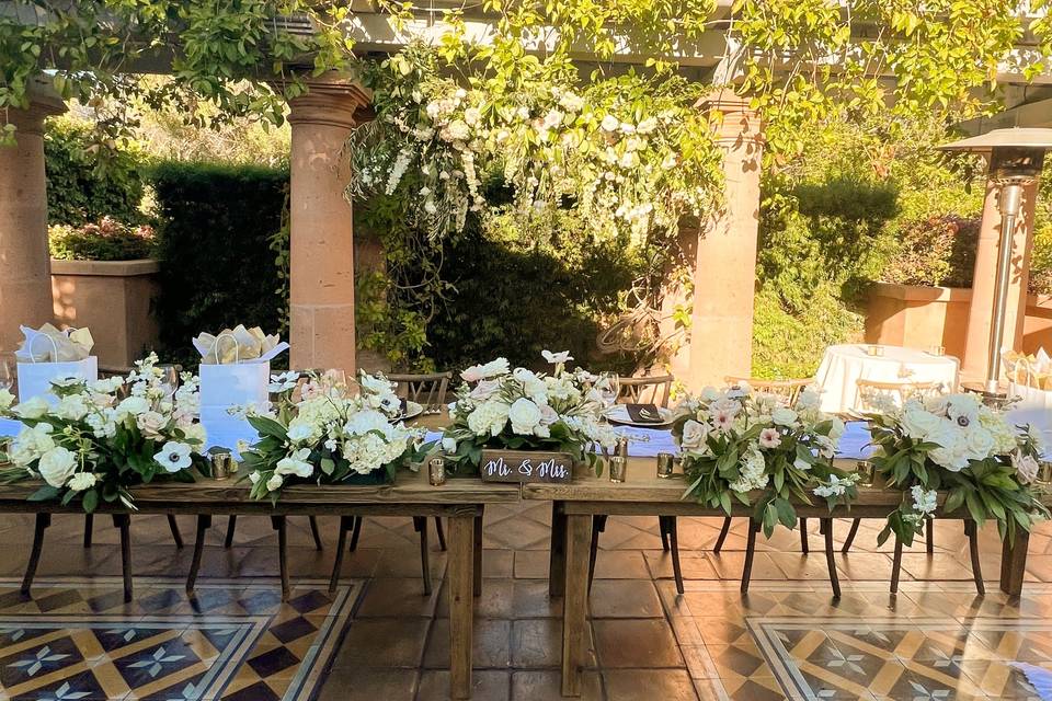 Rancho Valencia Head table