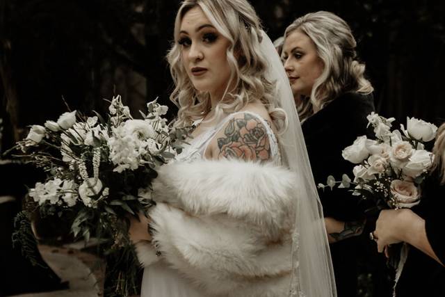 The gorgeous bride.