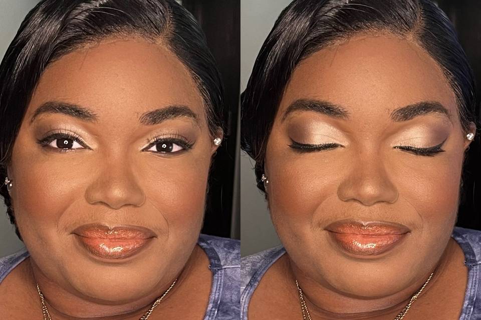 Bridal makeup and hair