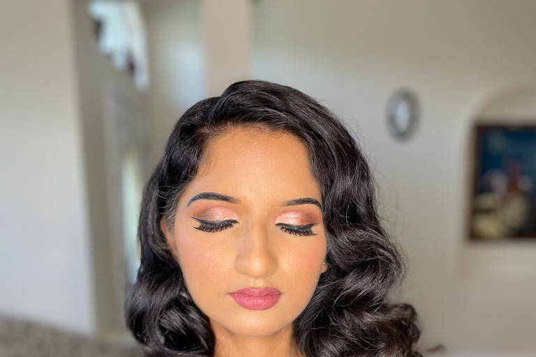 Bridal makeup and hair