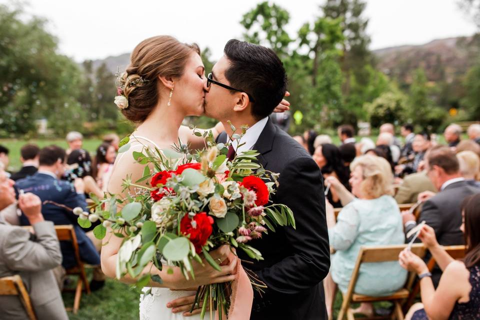 Red and Blush Wedding