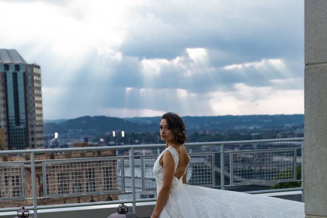 Bride at the rooftop
