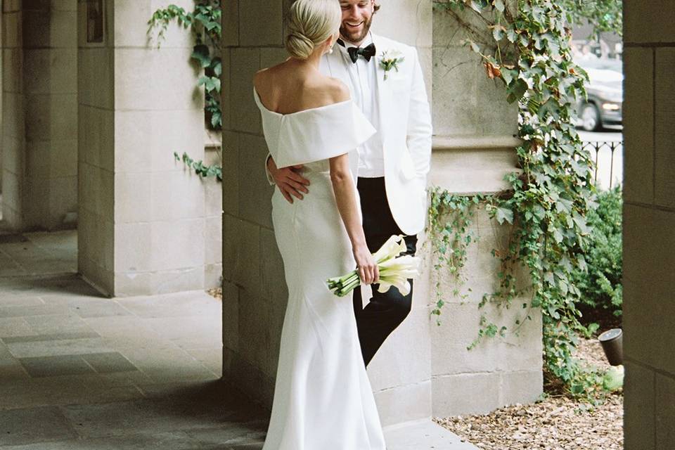 Candid Bride and Groom