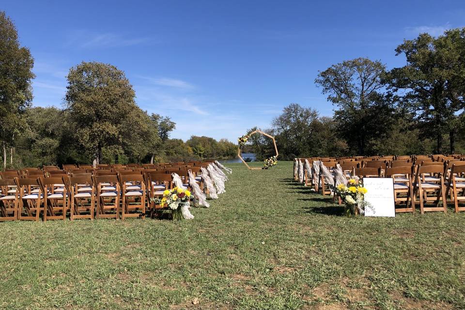 Outdoor Ceremony with Lakeview