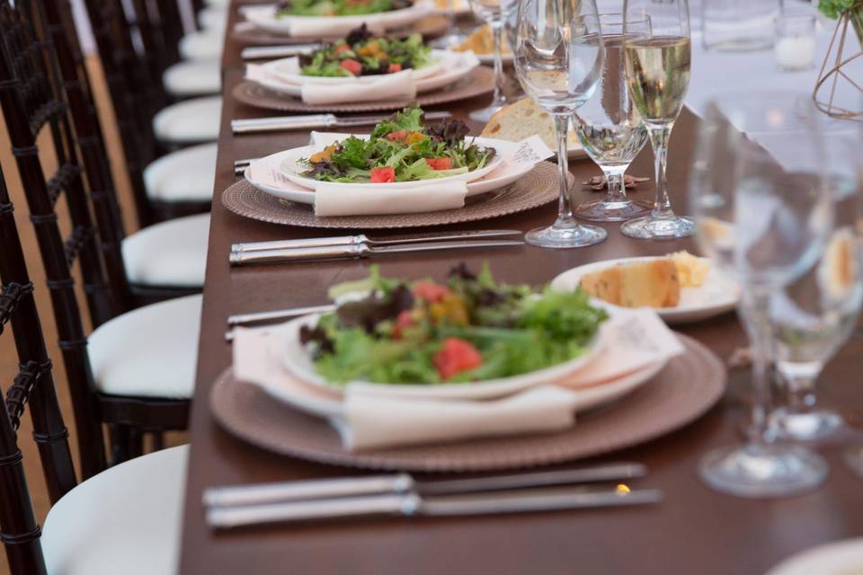 Plated salads