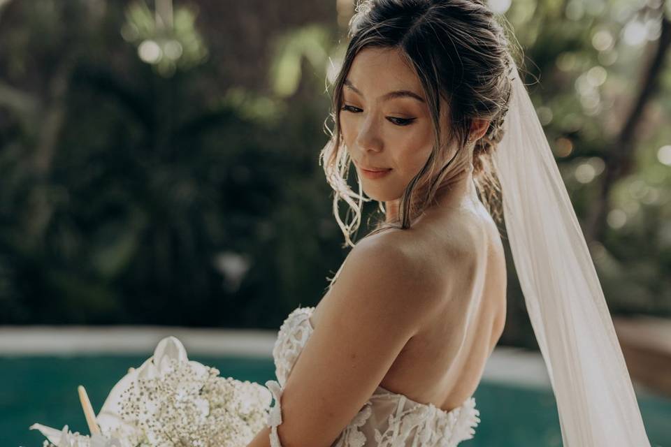 Tulum Bride Make up and hair