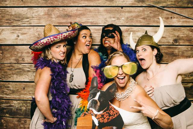 Fun bride and bridesmaids