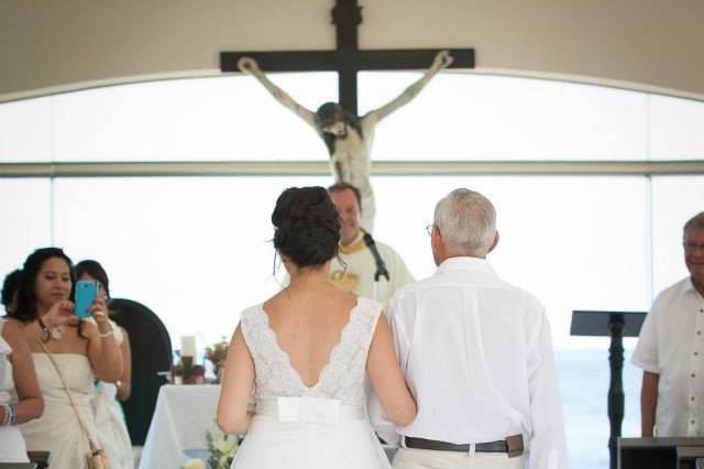 Escorting the bride