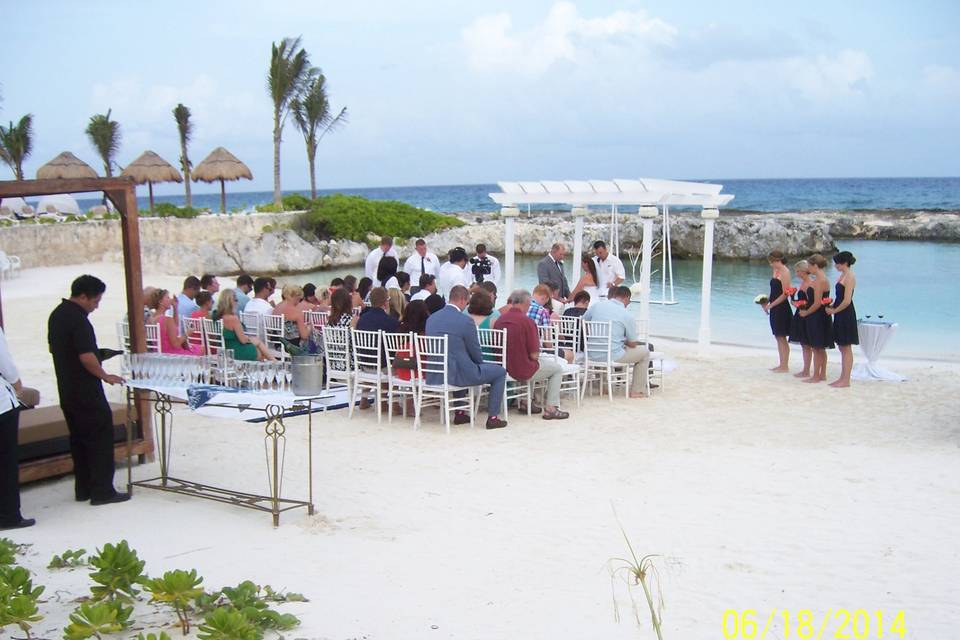 Beachfront wedding