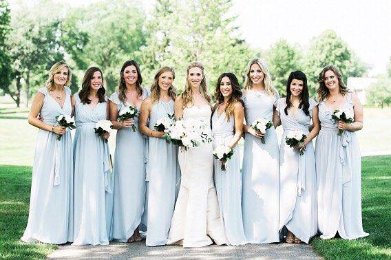 The bride with her bridesmaids