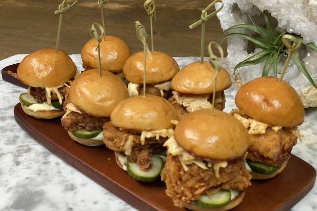Mini fried chicken sandwiches