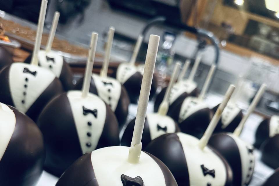 Chocolate apples groom
