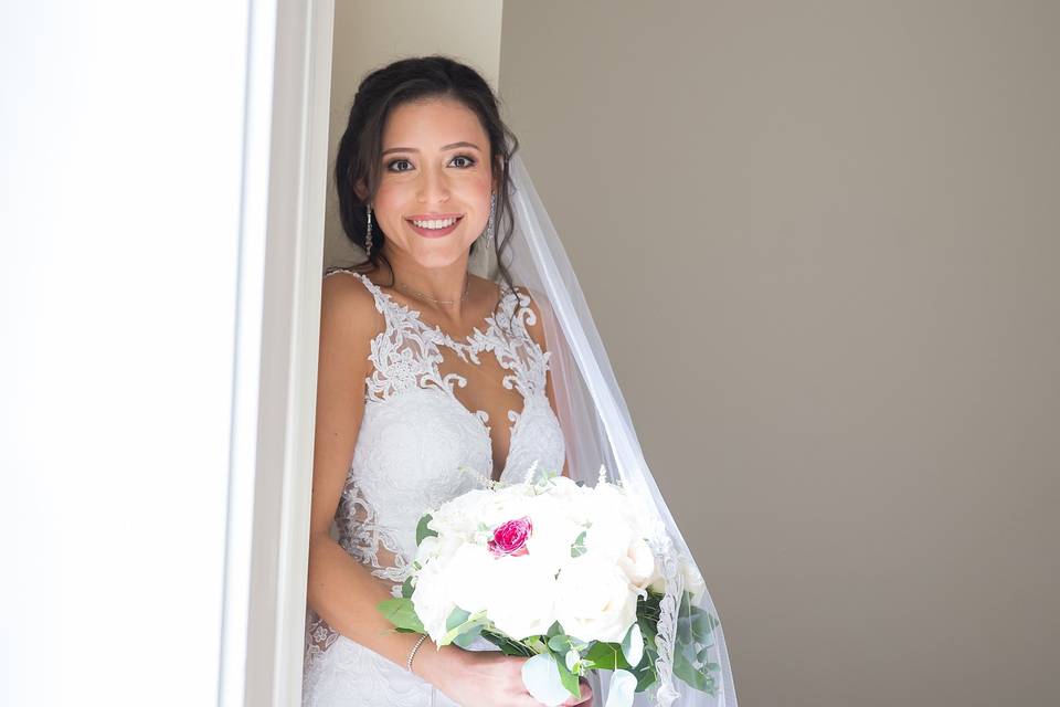 Bride on her wedding day