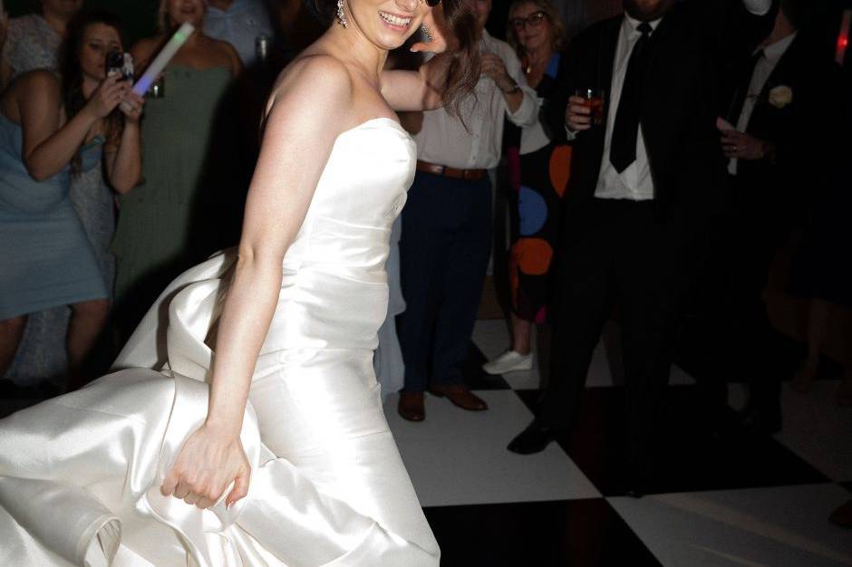 Bride breaking it down