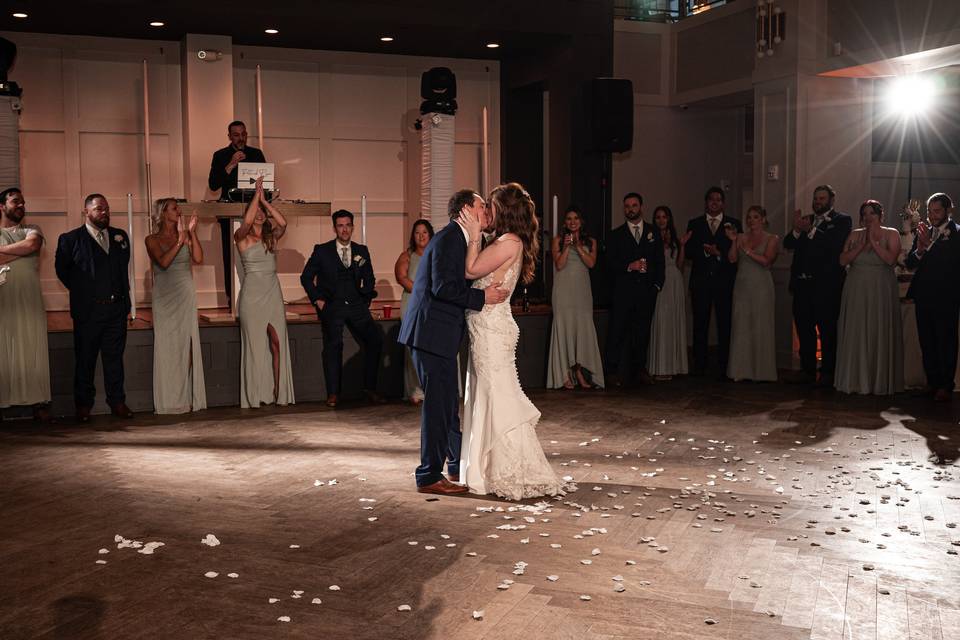 Newlyweds sharing first dance