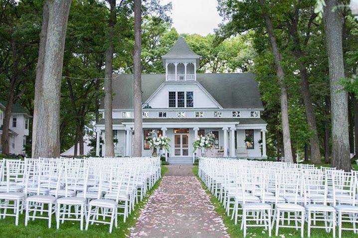 Outdoor wedding ceremony