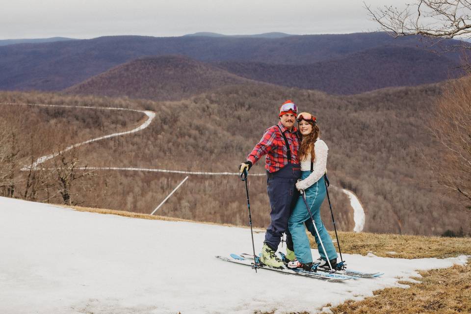 Ski Wedding Mountain Top