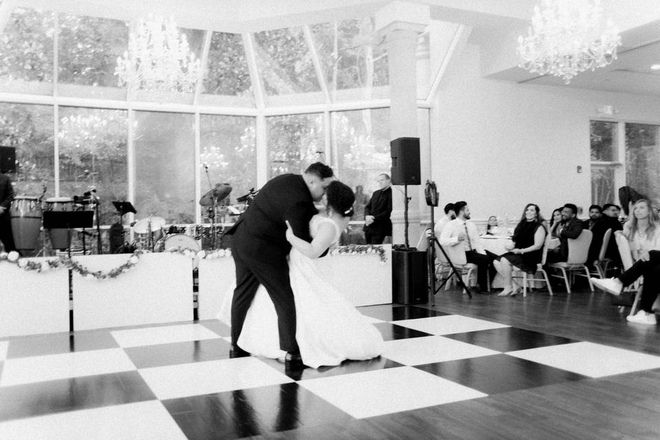 Couple during their first danc