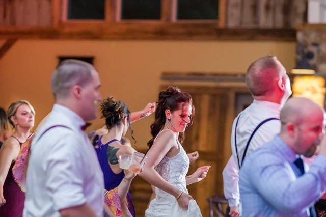 Bride showing off her moves