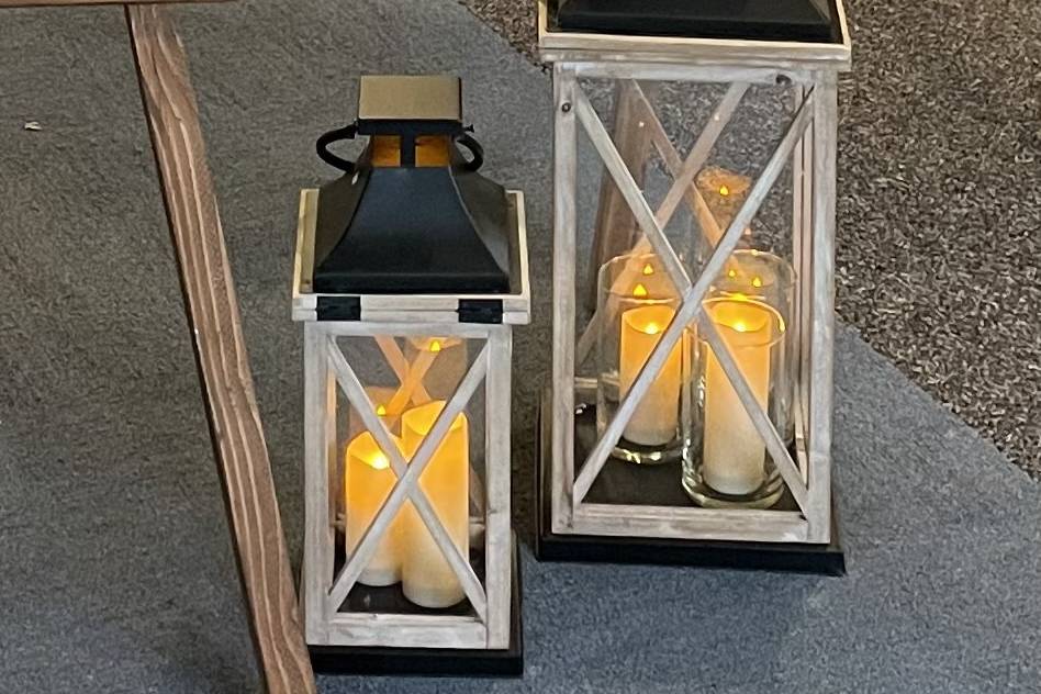 Metal & wooden lanterns