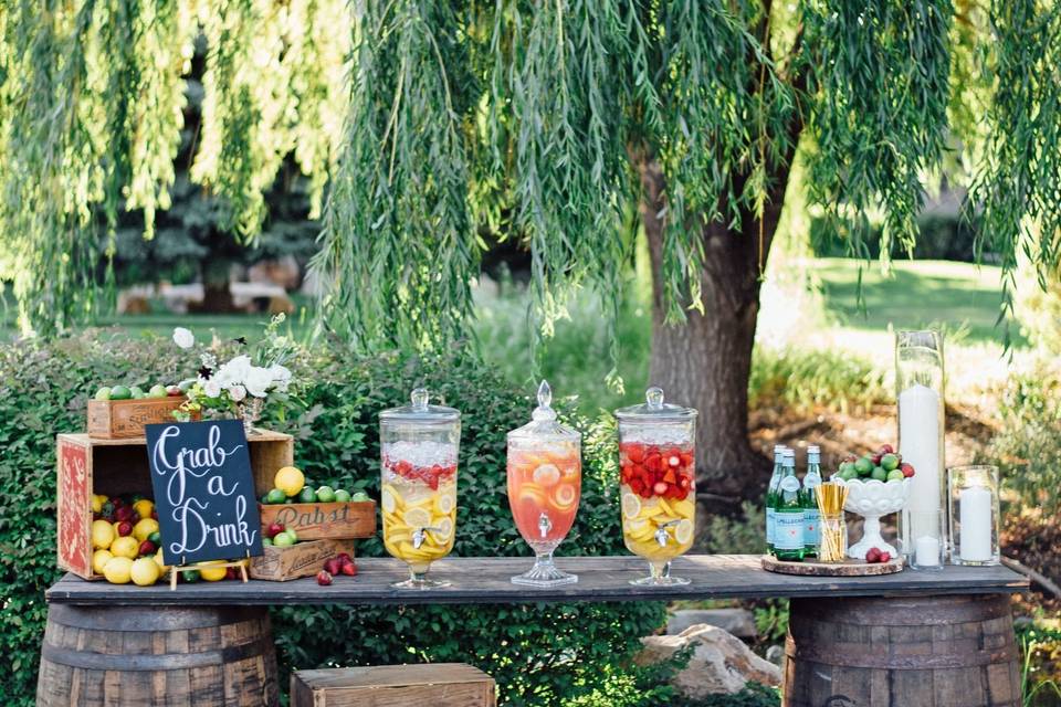 Rustic drink station