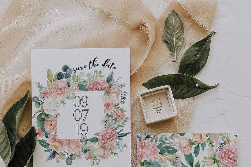 Floral Save the Date