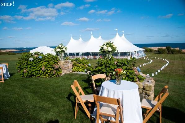 Wedding took place in Narragansett, RI at a private residence. Photo by Snap! Photography.