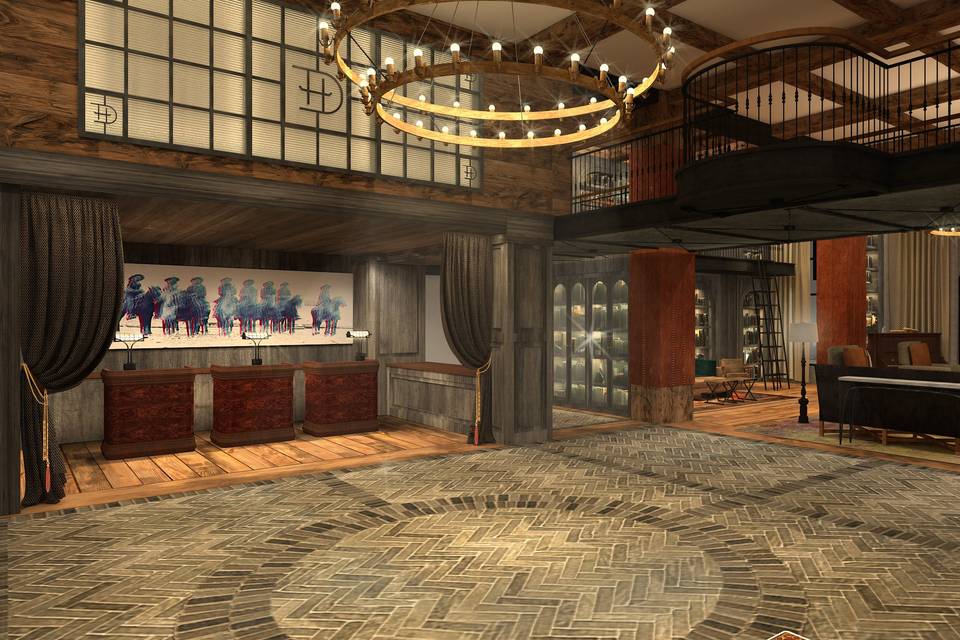 Front desk and lobby - Hotel Drover