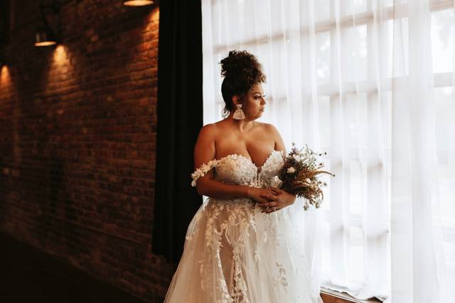 Glowy Brick and Beam Wedding