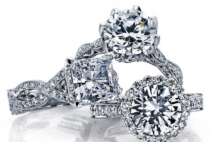 Three engagement rings from Tacori's RoyalT collecion. If you want bling, this is the collection for you!