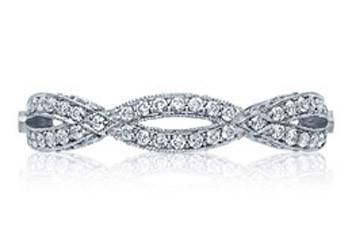 Criss-cross eternity wedding band by Tacori.