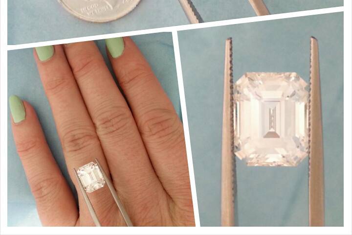 A 5 carat emerald cut diamond just begging to be set in an engagement ring!