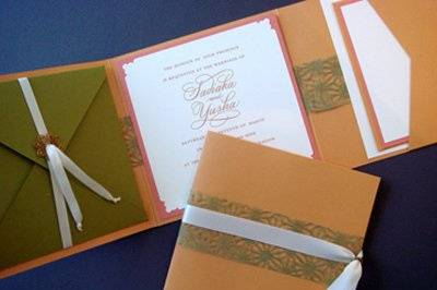 Indian theme wedding invitation