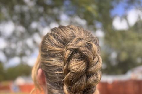 Woven updo