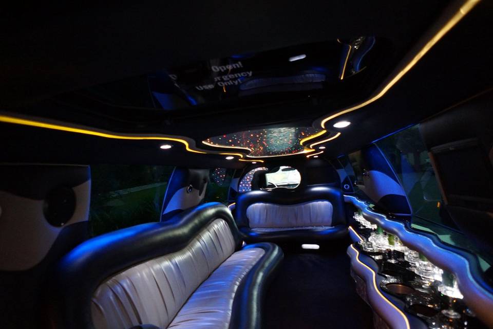 Lighting inside the limo