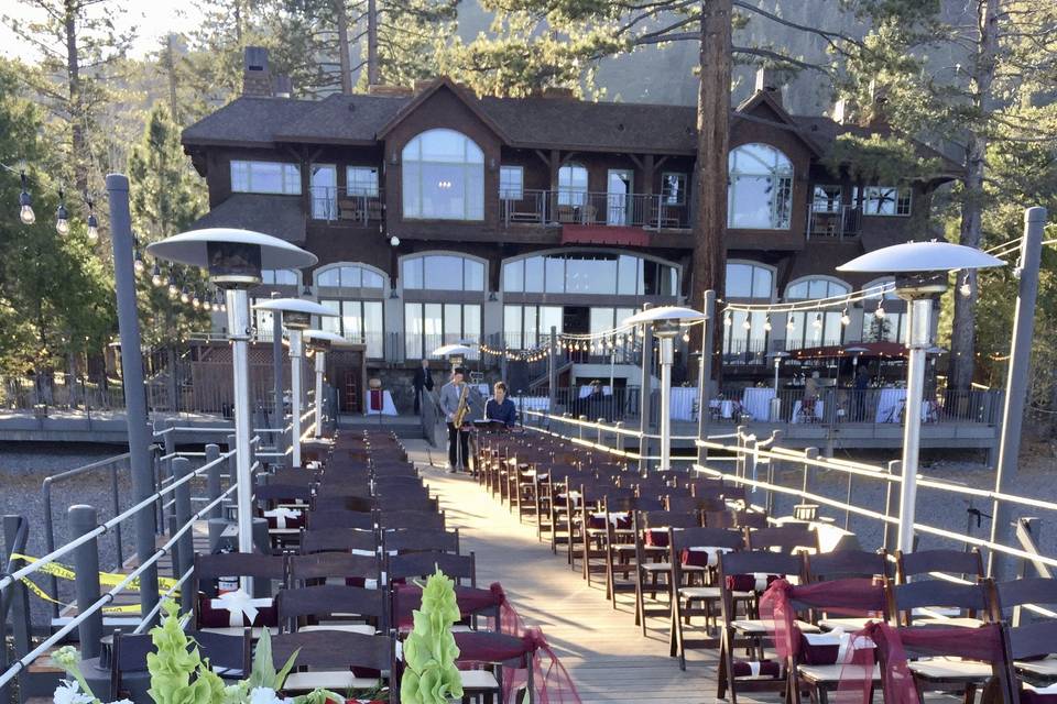 West Shore Cafe Pier Ceremony