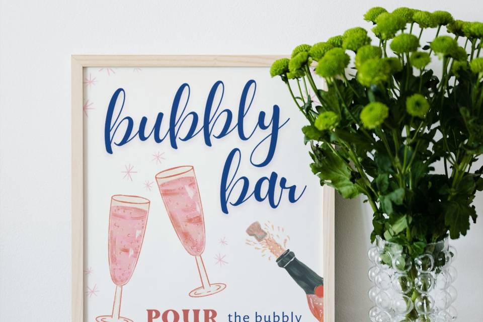 Mimosa Bar Bridal Shower Sign