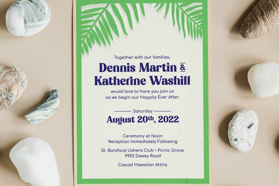 Tropical Wedding Invitation