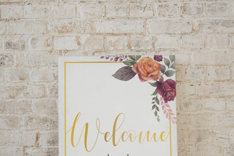Fall Wedding Welcome Sign