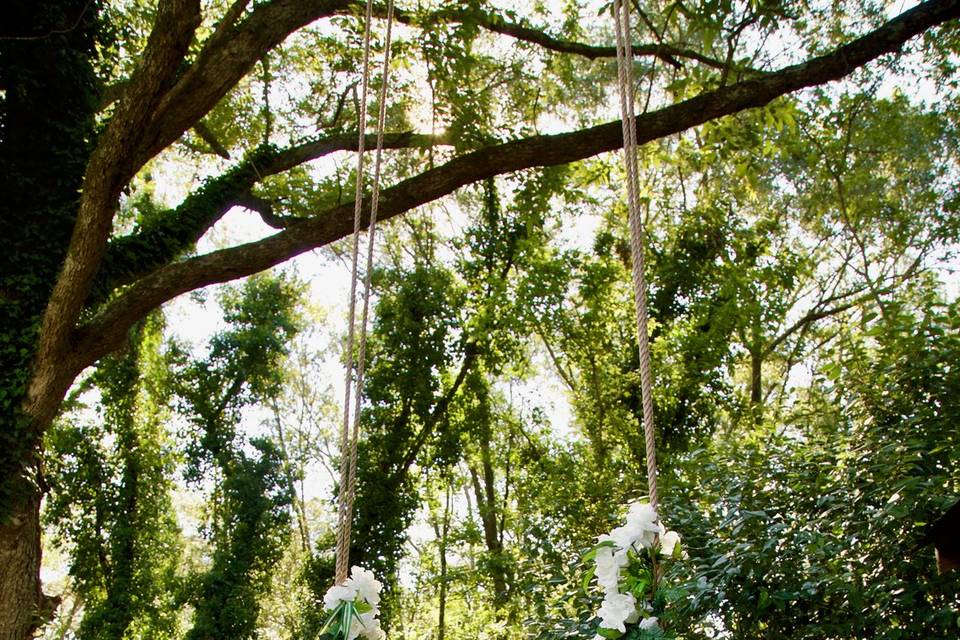 The bride on the swing | Jeani waters photography sc