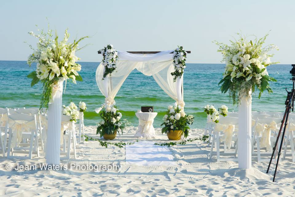 Beach wedding in destin fl