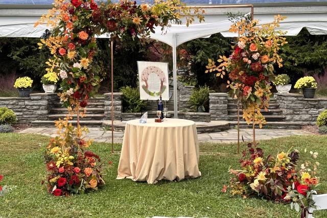 Fall flowers Chuppah
